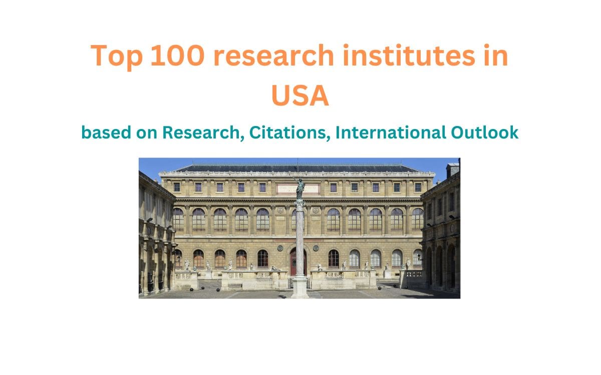 Top research institutes in USA in 2023 - Journals